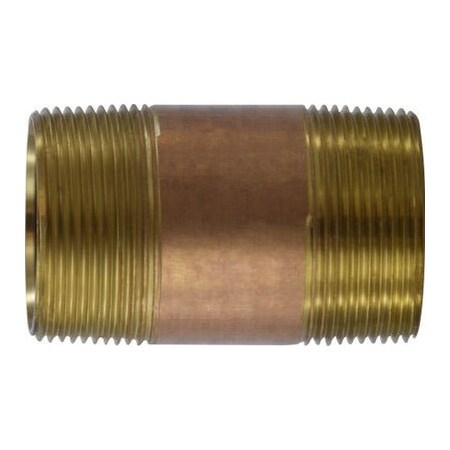 Midland Industries 112 X 2 RED BRASS NIPPLE 40141